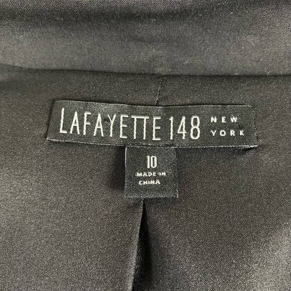 LAFAYETTE 148 NEW YORK Blazer Wool Jacket Black Single Breasted 3 Button 10 - Picture 3 of 8
